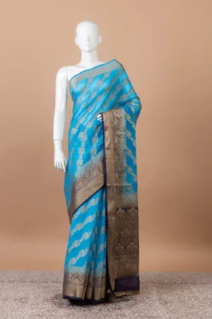 Surabhi Banarasi Chanderi Silk - Sky Blue