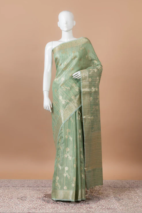 Tarang Banarasi Tissue Silk - sea green