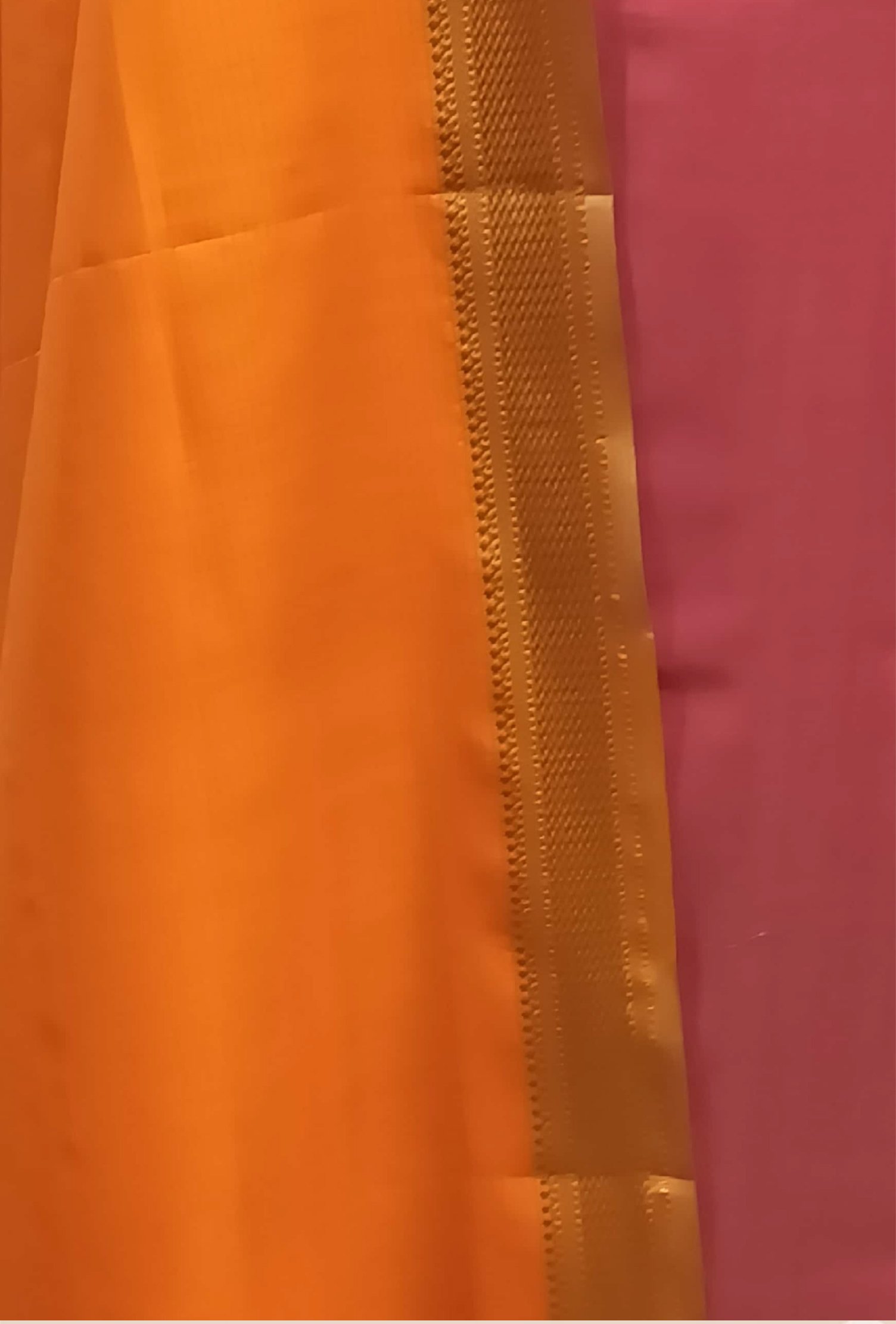 Maheshwari woven Suit 3 pcs - Maroon / Wine Kurta with Rust Orange & Gold Dupatta - Image 4